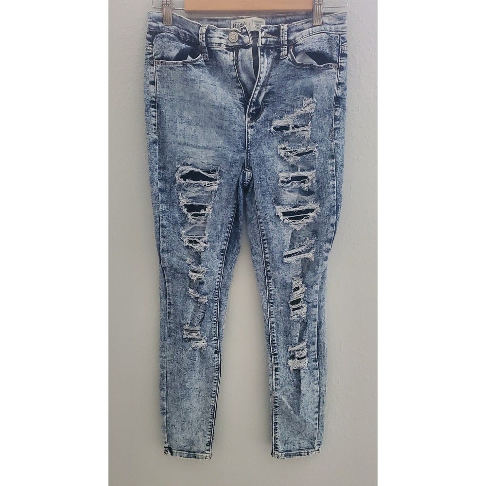 Mudd High Rise ankle jeggings cut up  jeans